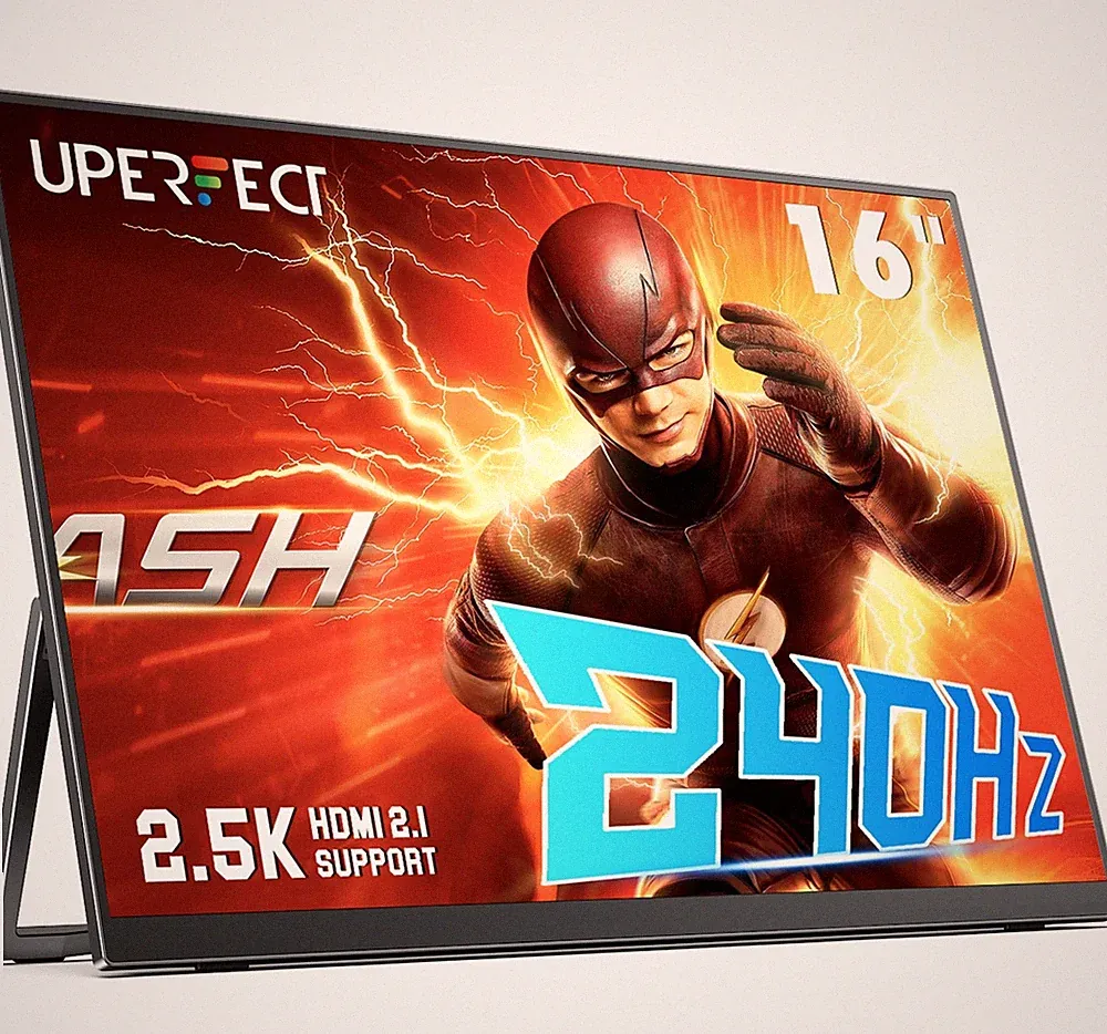 UPERFECT 16 Inch 240Hz Gaming Monitor 2560x1600 Portable Monitor USB-C Mini HDMI