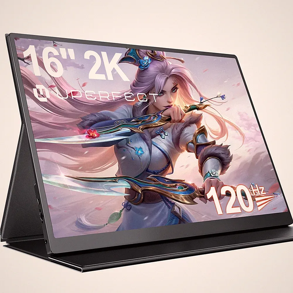 UPERFECT 16" Portable Monitor 2K 120Hz 2560 * 1600 USB C For Switch Xbox PS 4 5