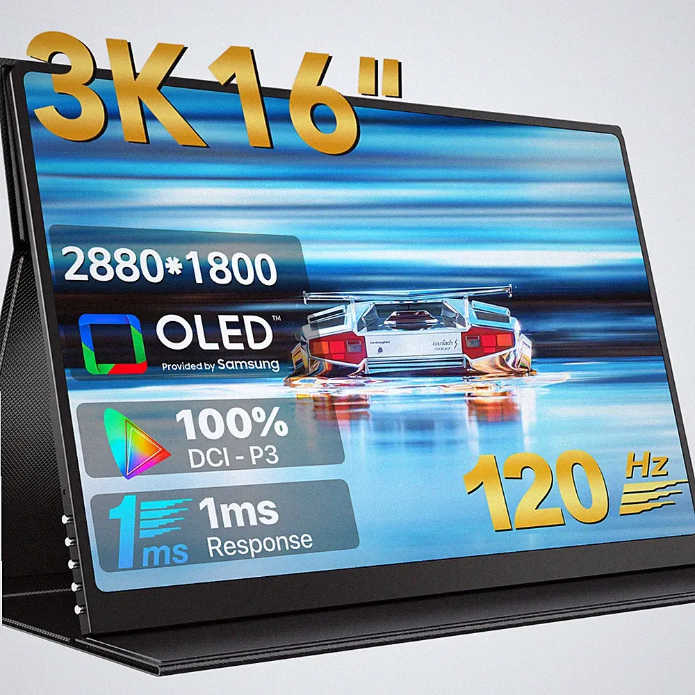 UPERFECT 16” Portable Monitor OLED 120Hz Gaming Monitor 2880x1800 100% DCI-P3