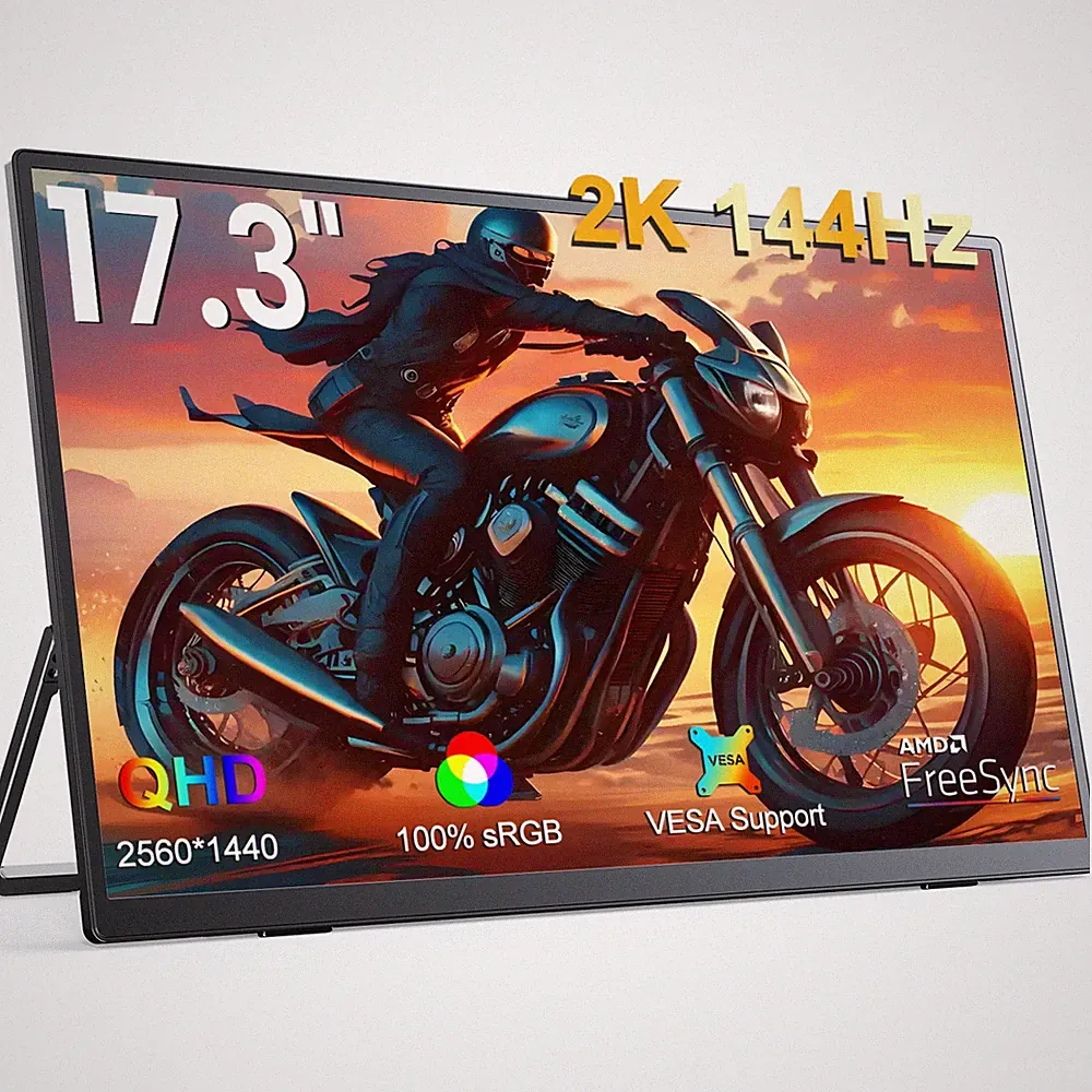 UPERFECT 17.3" 144Hz Gaming Screen 2560x1440 Portable Monitor for PS4/5 Xbox