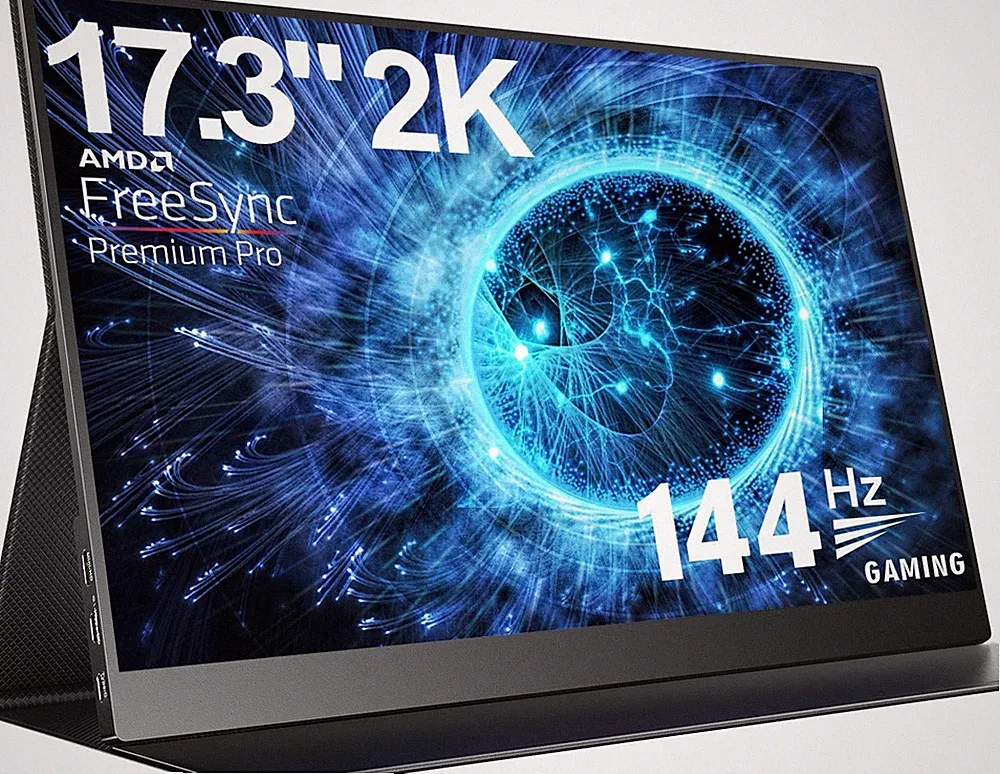UPERFECT 17.3" 2K 144Hz Portable Gaming Monitor 2560x1440 FreeSync PS5/4