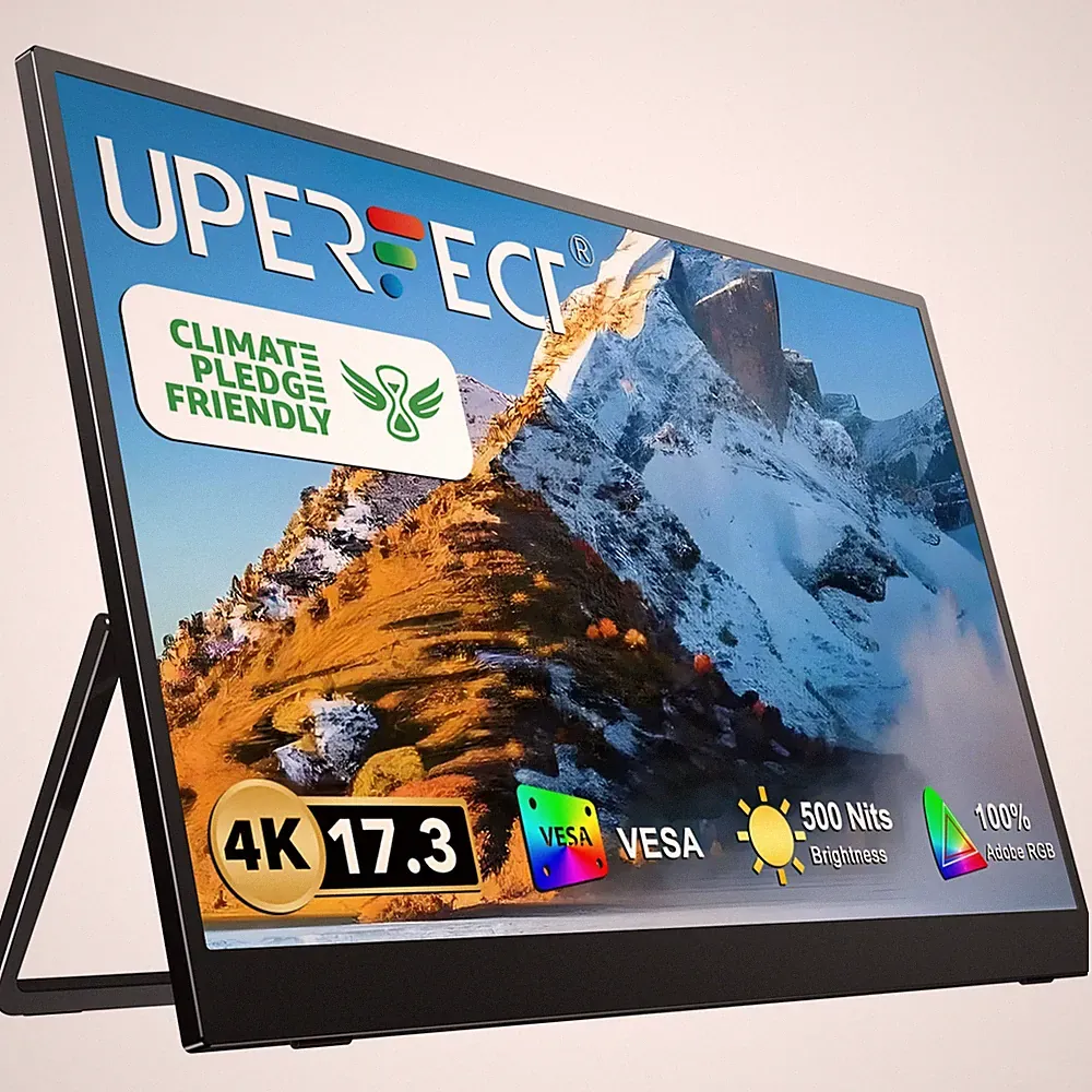 UPERFECT 17.3" 4K Monitor 3840x2160 Gaming Screen Portable Monitor HDMI USB C