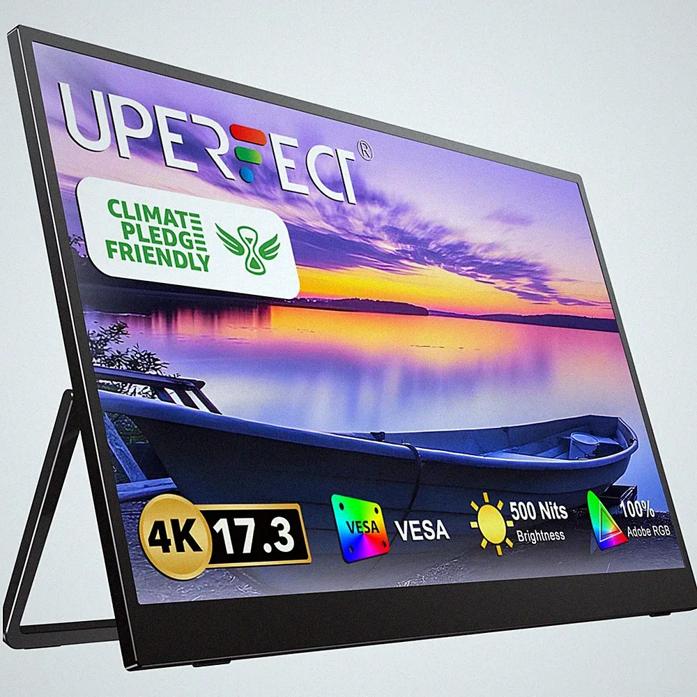 UPERFECT 17.3" 4K Monitor 3840X2160 Portable Monitor Gaming Screen fr PS4/5 Xbox