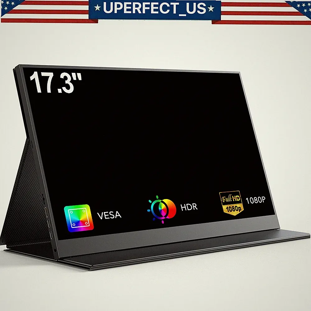 UPERFECT 17.3" FHD Ultra Slim HDR Portable Monitor IPS 1920 x 1080P HDMI USB-C A