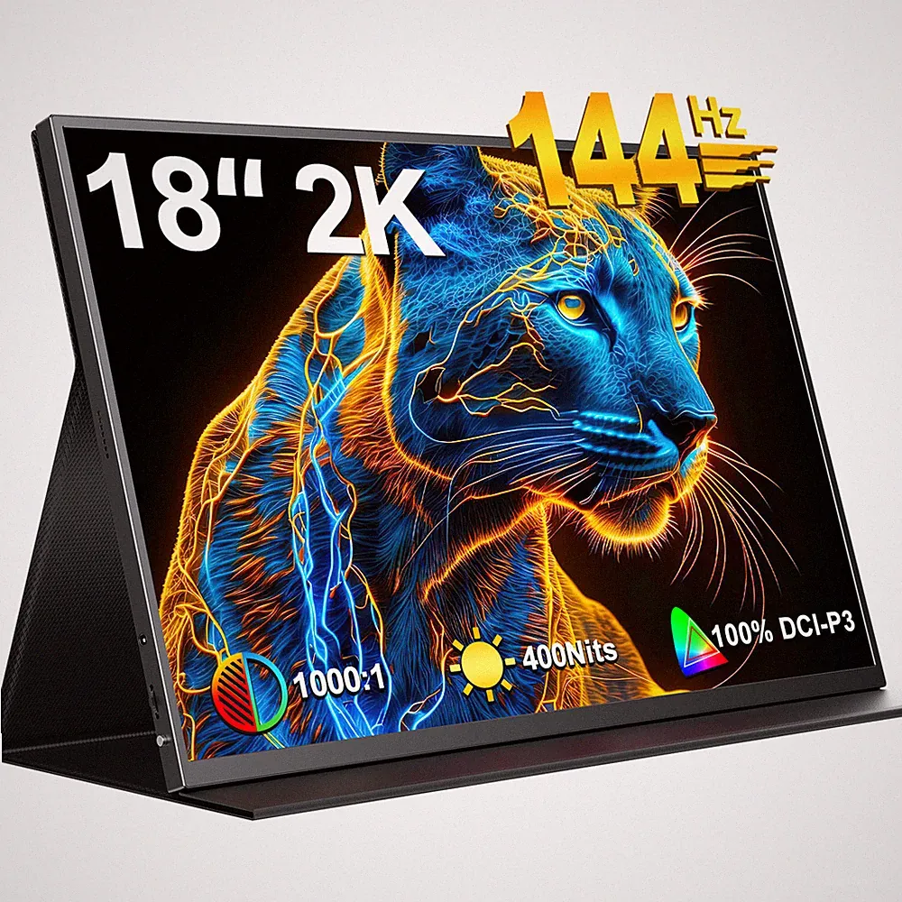 UPERFECT 18" 2K 2560x1600 144Hz 2K Portable Monitor Gaming Screen 100%DCI-P3