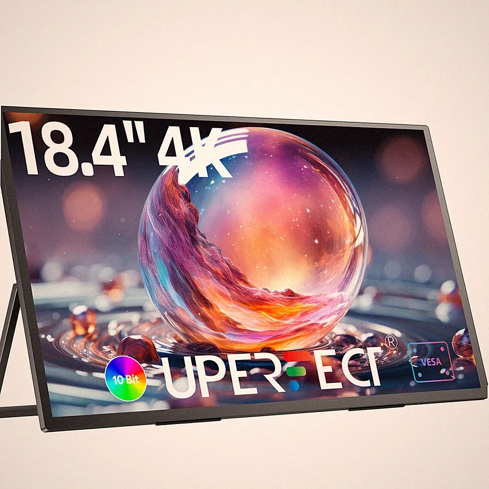 UPERFECT 18" 4K Portable Monitor 3840*2160 Ultra-Slim Screen w/Adjustable Stand