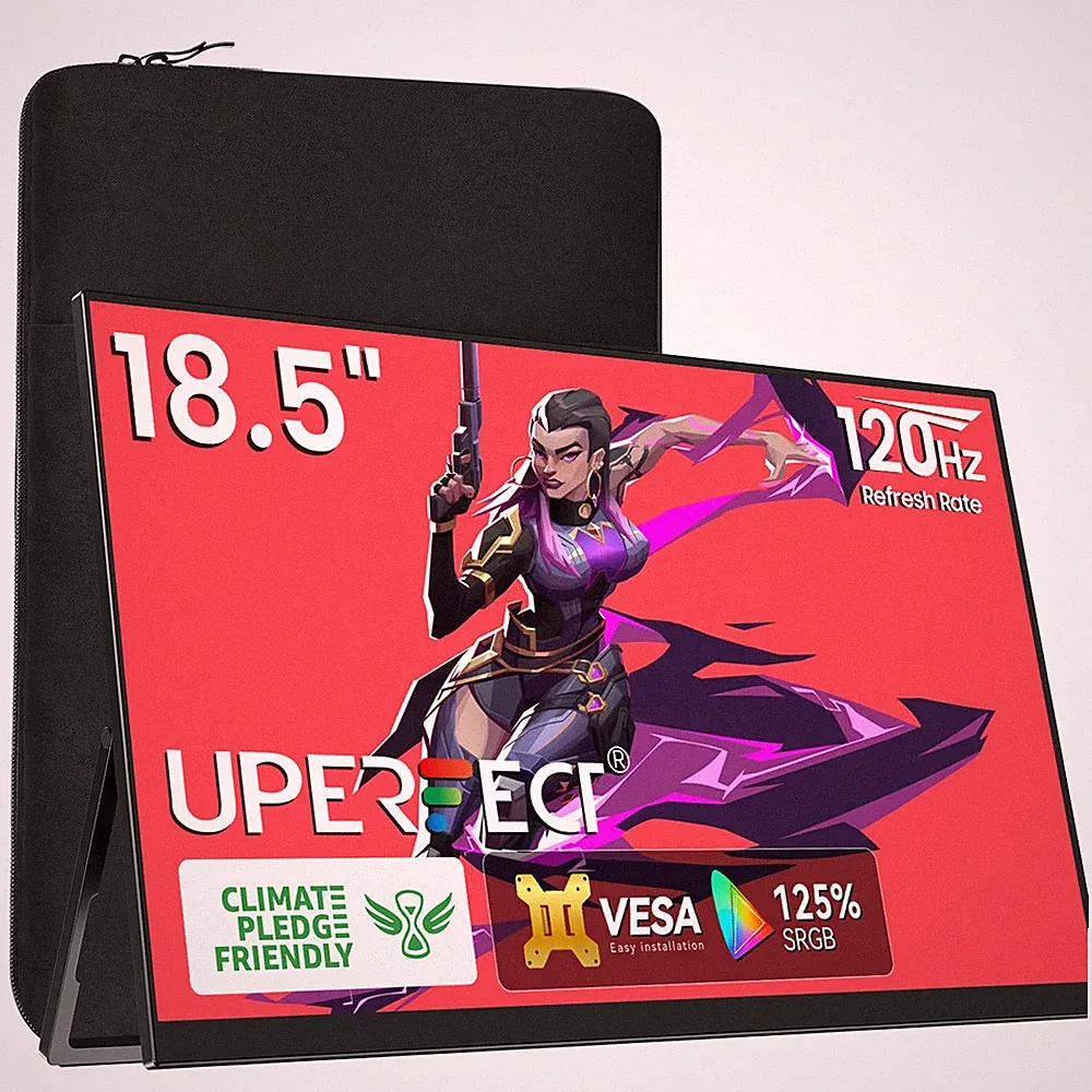 UPERFECT 18.5" 120Hz 1080P Portable Monitor Freesync Gaming Screen For Xbox PS 5