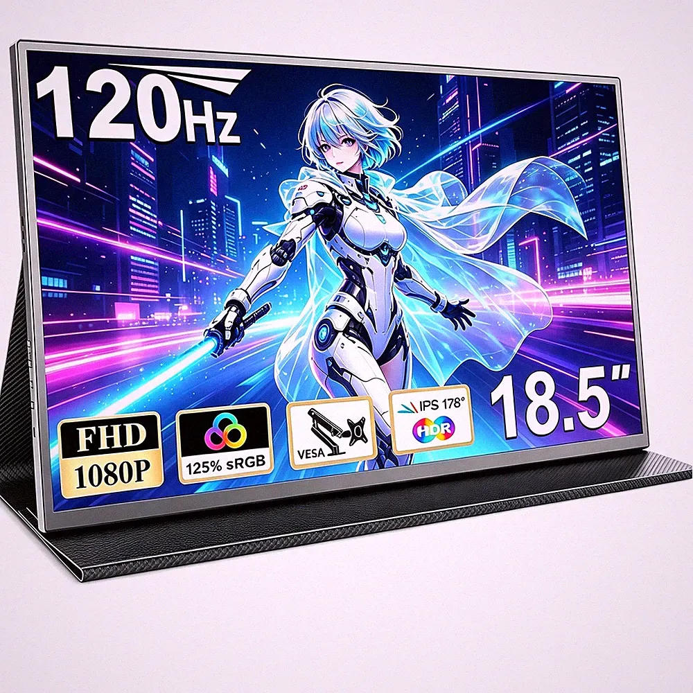 UPERFECT 18.5" 120Hz Gaming Monitor 1080P Portable Display Switch Display For PS