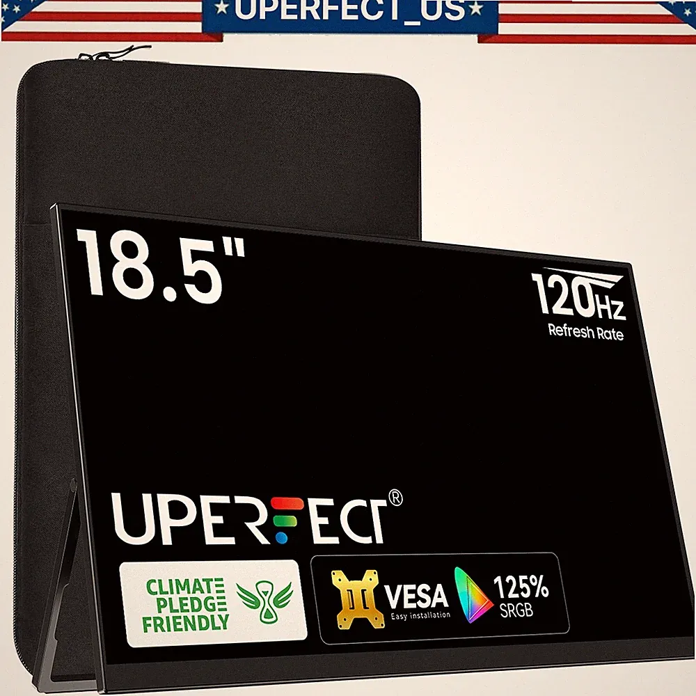 UPERFECT 18.5" 120Hz Portable Monitor Laptop Monitor USB C Gaming Display for PC
