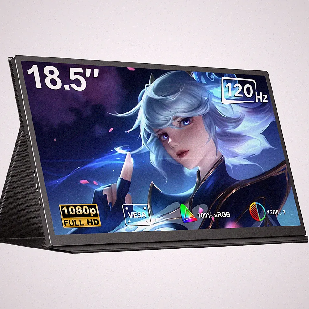 UPERFECT 18.5" 120Hz Portable Monitor Ultra Slim 100% sRGB 1080P USB C 3.1 HDMI