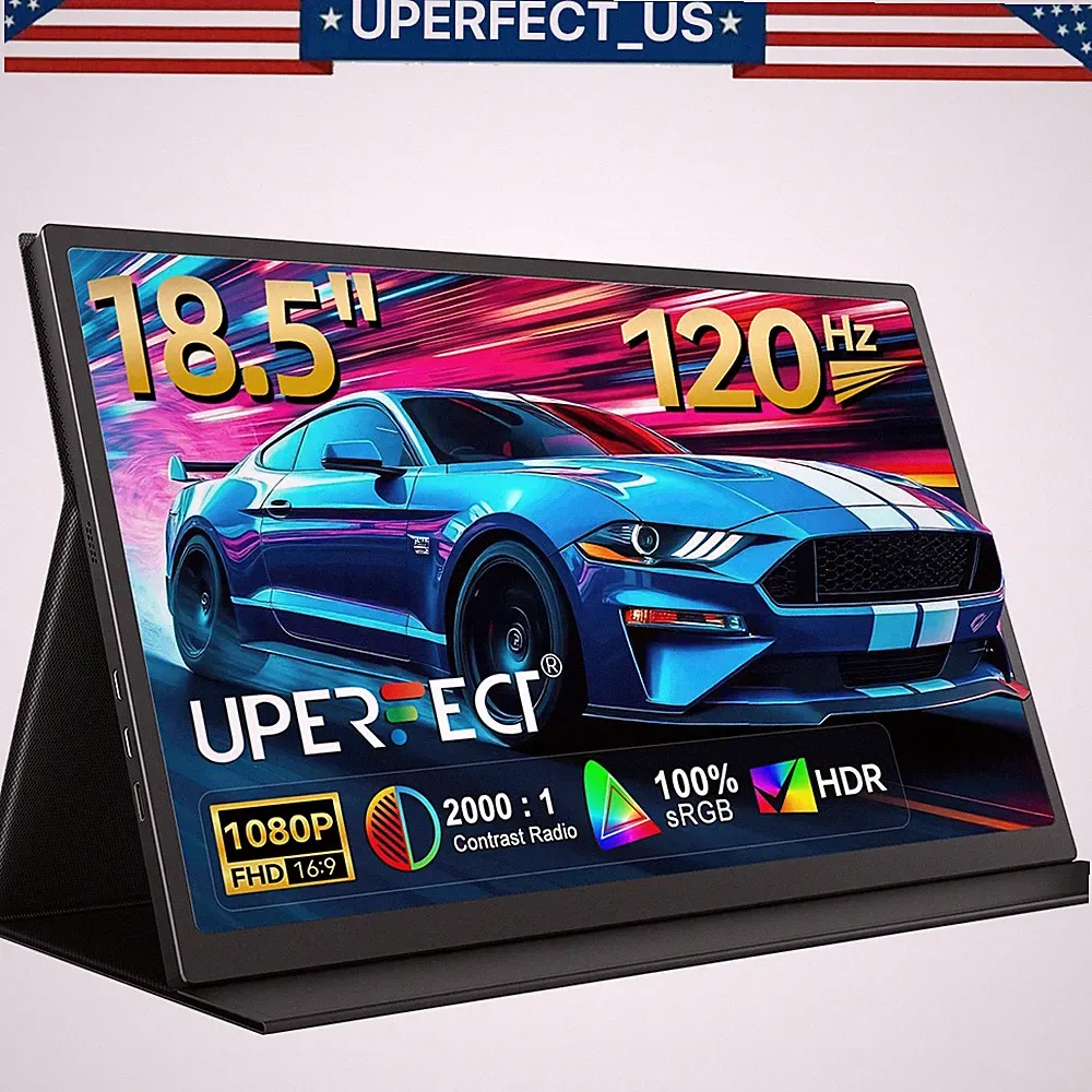 UPERFECT 18.5" 1920*1080 Portable Monitor USB-C 120Hz Screen LCD Display 2026 US