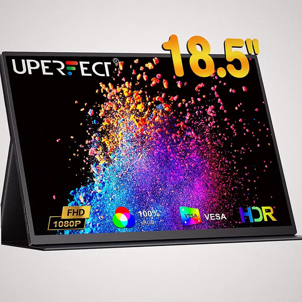 UPERFECT 18.5" 1920*1080 Portable Monitor USB-C Ultra Slim Screen LCD Display