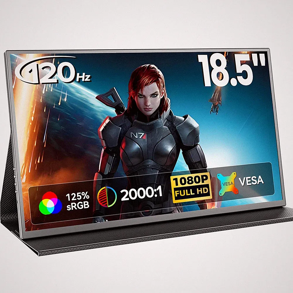 UPERFECT 18.5" 1920x1080 Portable Monitor 120Hz Gaming Monitor for PS4/5 Xbox