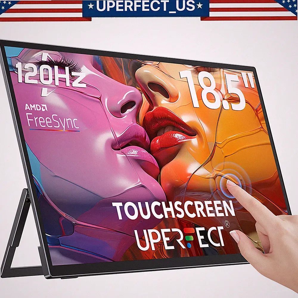 UPERFECT 18.5'' Portable Touchscreen 120Hz Monitor w/VESA &180° Adjustable Stand