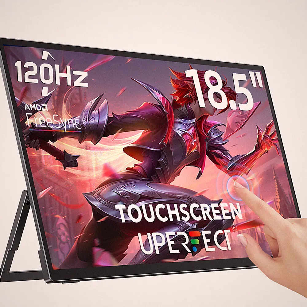 UPERFECT 18.5'' Touchscreen 120Hz Portable Monitor w/180° Adjustable Stand &VESA