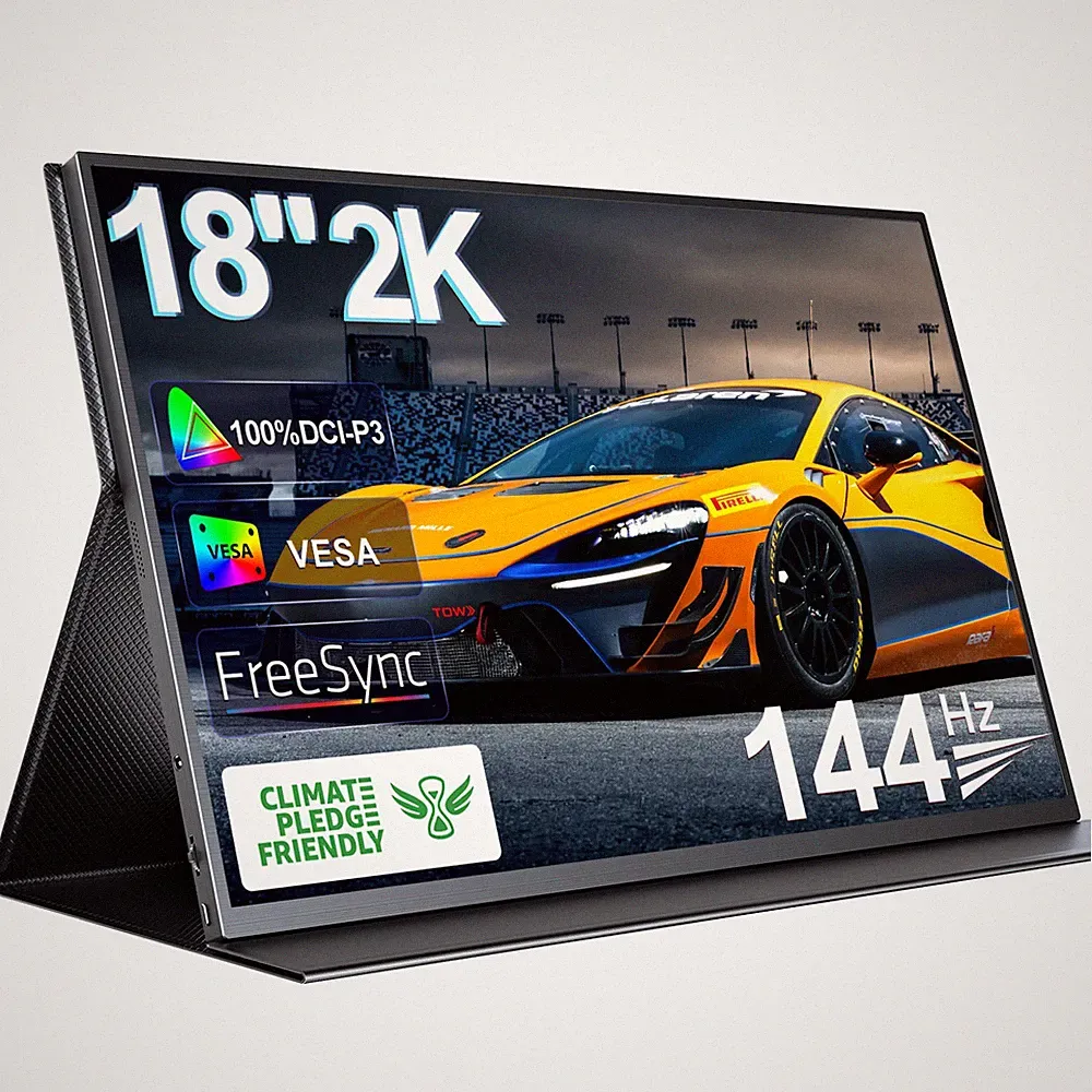 UPERFECT 18 inch Portable Monitor 2K 2560x1600 144Hz for Gaming PC, PS, Xbox
