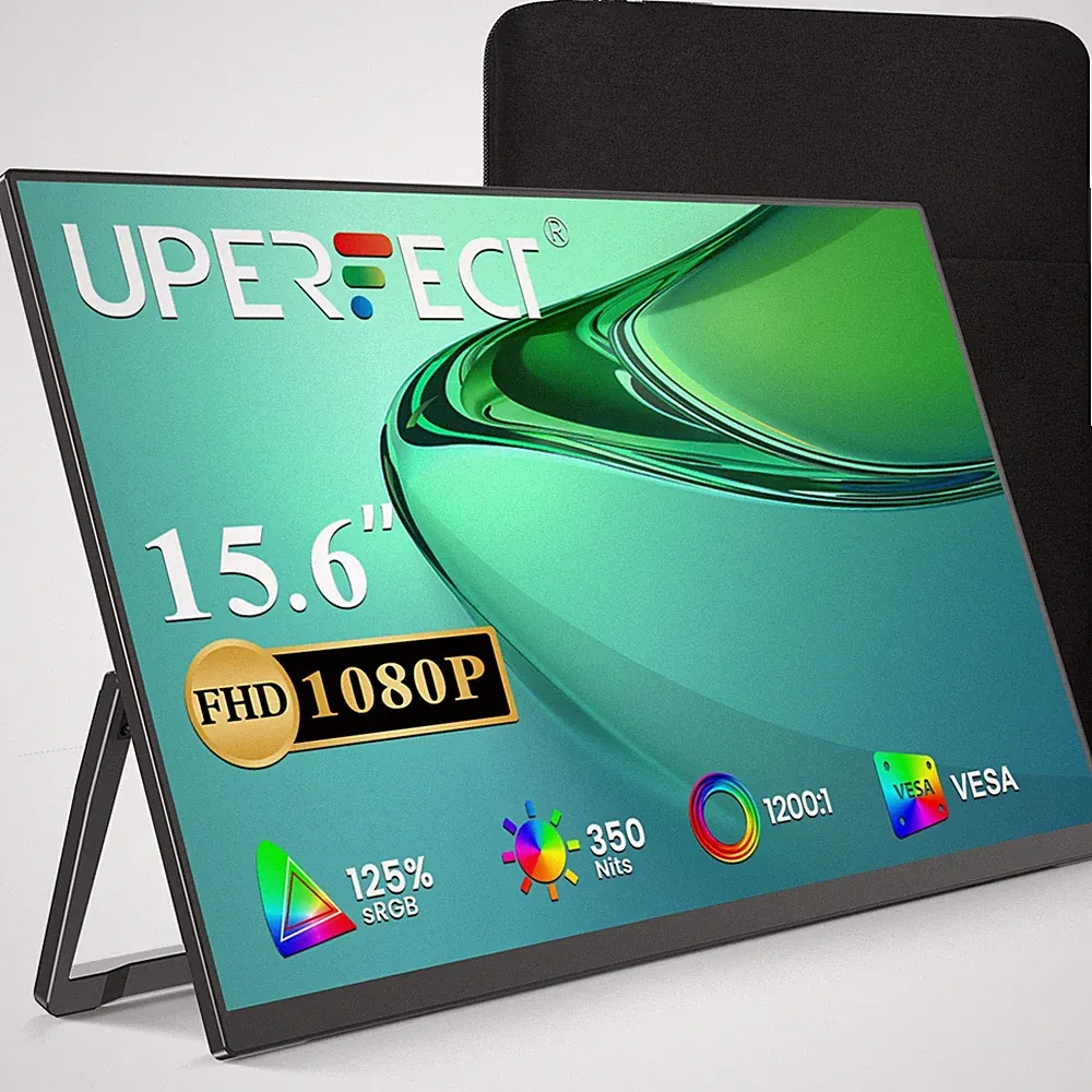 UPERFECT 1920x1080 Gaming Monitor 15.6" Portable Monitor USB-C for PC Laptop