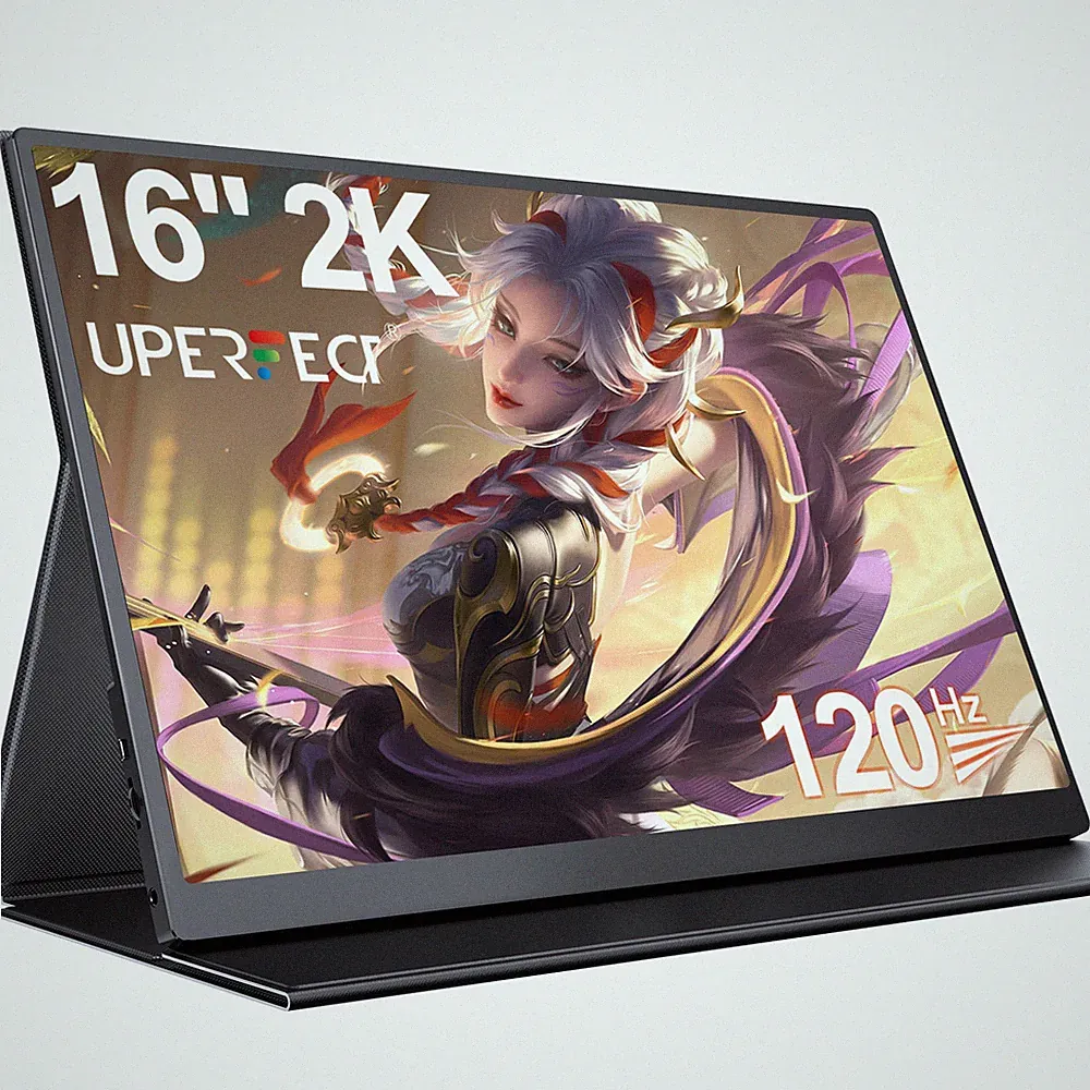 UPERFECT 2.5K 120Hz Portable Monitor 16" 2K QHD 500Nit HDMI USB C Second Display