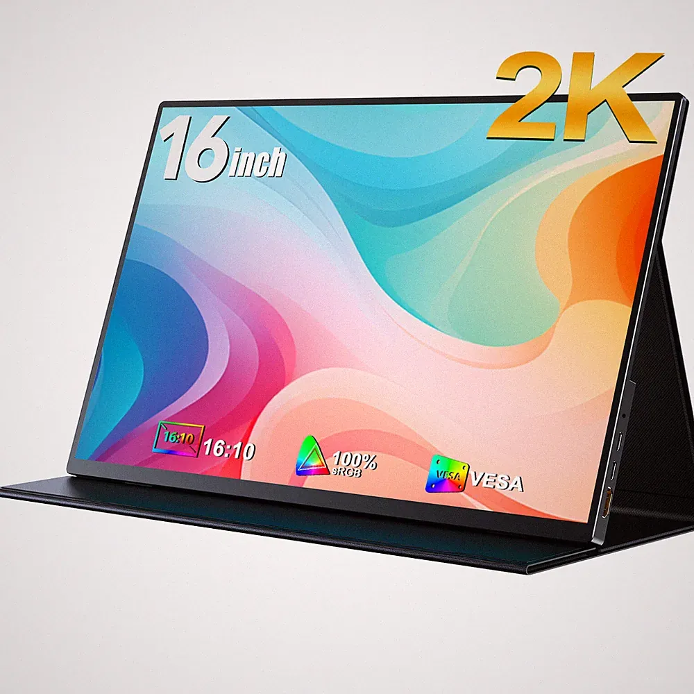 UPERFECT 2.5K Portable Monitor 16" 2K QHD 500 Nits HDMI Type C Second Display