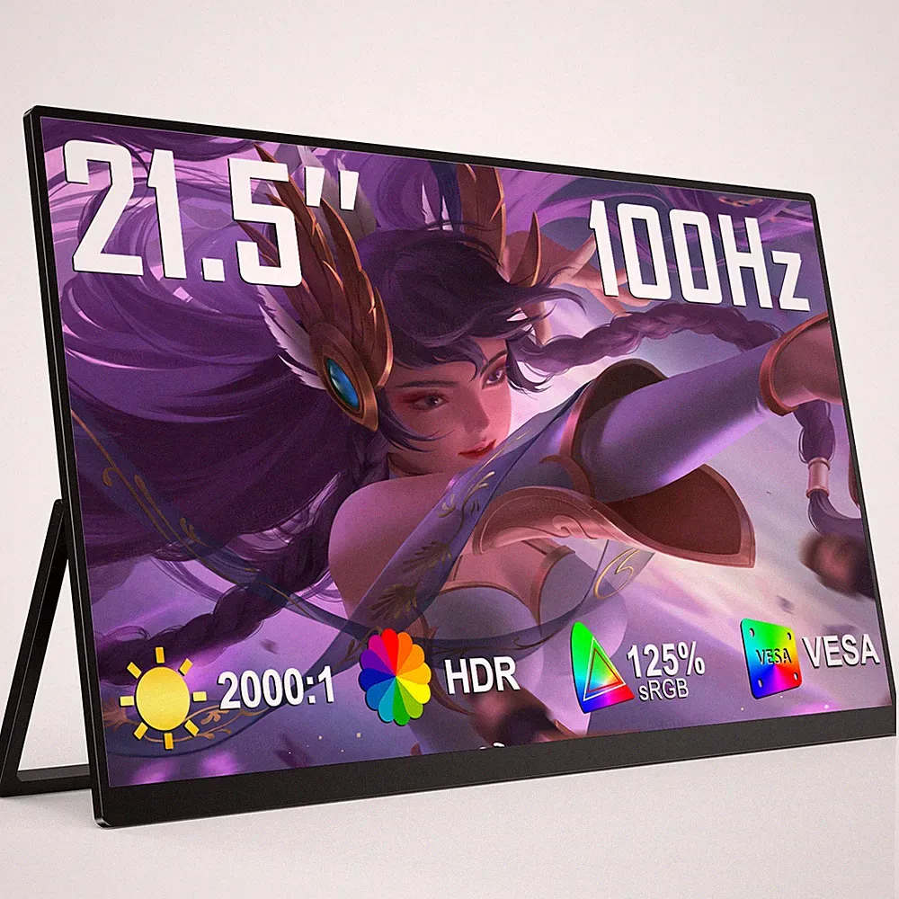 UPERFECT 21.5" 100Hz Portable Gaming Monitor 1920*1080 USB-C HDMI Second Screen