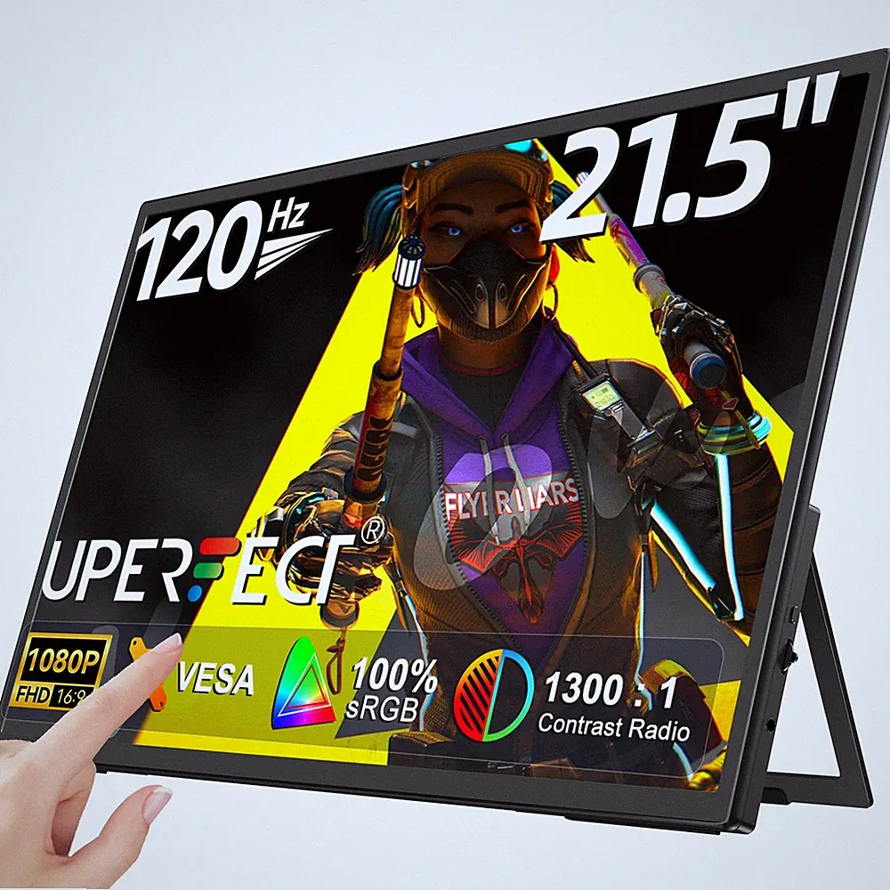 UPERFECT 21.5" 1080P 120Hz Touchscreen Portable Monitor FreeSync Gaming Monitor