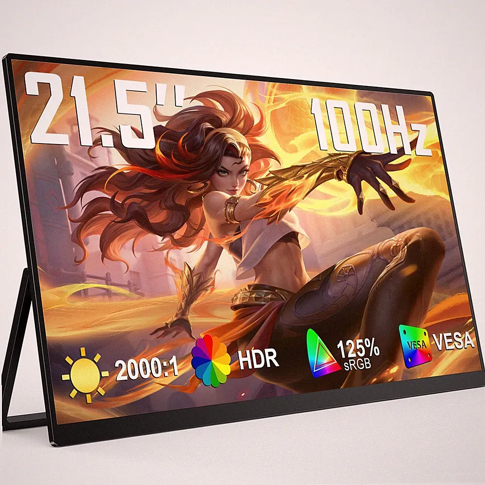 UPERFECT 21.5" 1080P USB-C Portable Monitor 100Hz External Gaming Display w/VESA