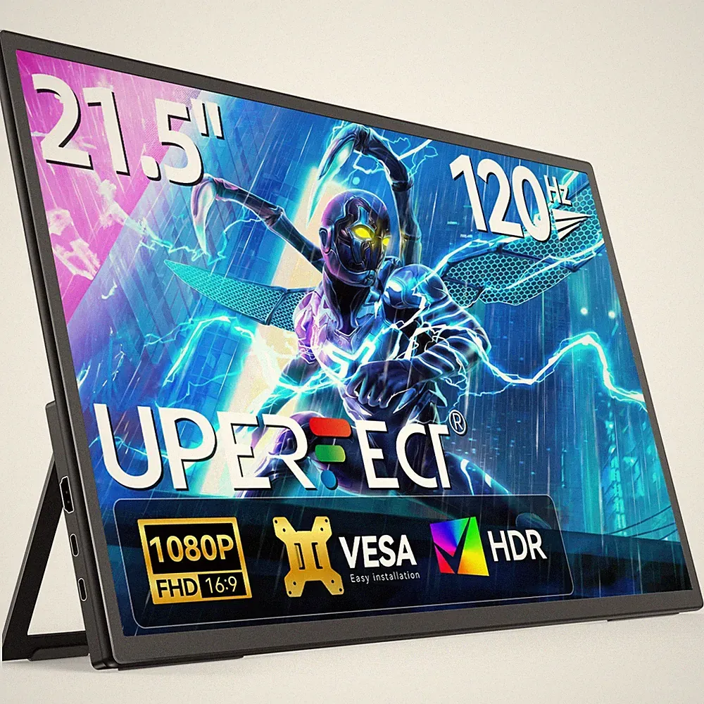 UPERFECT 21.5" 120Hz Gaming Monitor Display 1920x1080 FreeSync for Laptop/Xbox