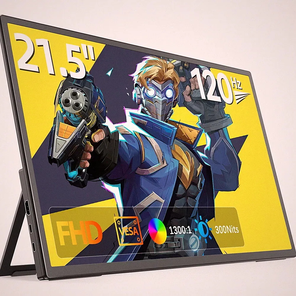 UPERFECT 21.5" 120Hz Portable Monitor 1920x1080 USB C IPS Pannel Gaming Monitor