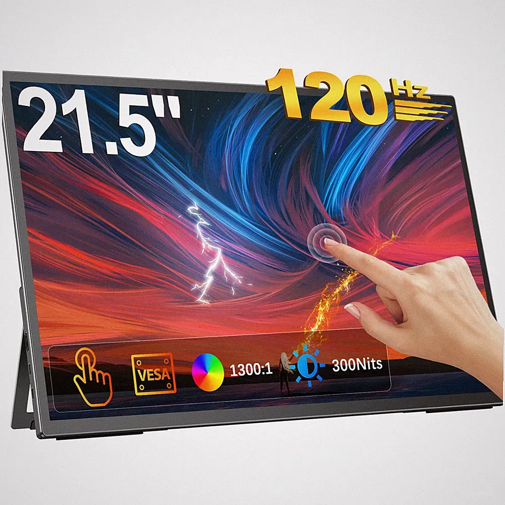 UPERFECT 21.5" 120Hz Touchscreen Portable Monitor 1920x1080 Gaming Monitor USB C