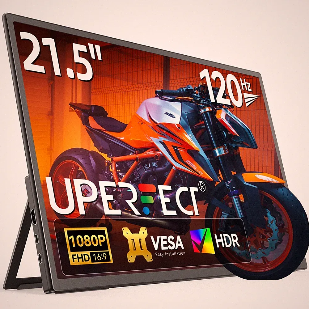 UPERFECT 21.5 Inch 120Hz Gaming Monitor 1920x1080 USB-C HDMI Portable Screen