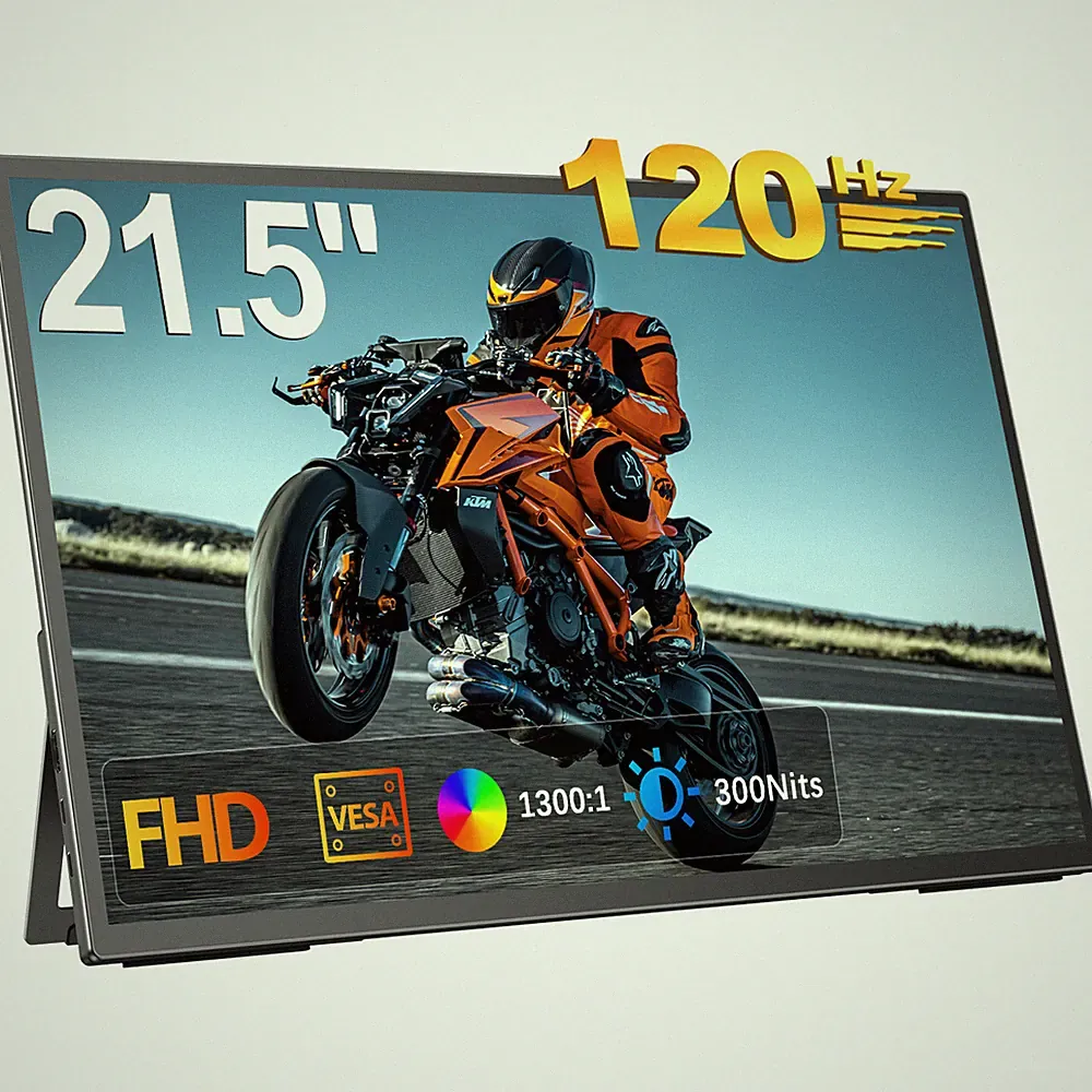 UPERFECT 21.5" Portable Monitor 120Hz USB-C HDMI FreeSync for PS/Xbox/Laptop