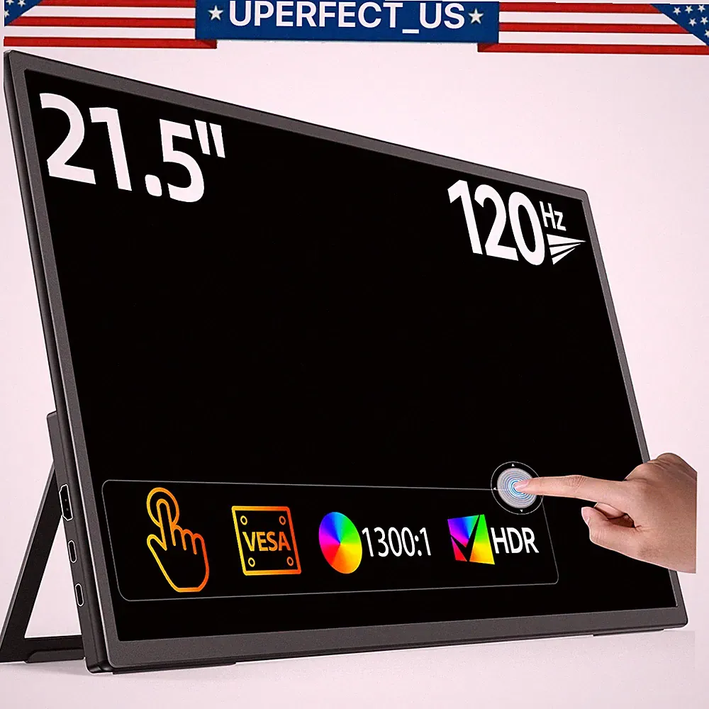 UPERFECT 21.5" Touch Screen 120Hz 1080P Computer Gaming Monitor Larger Screen US