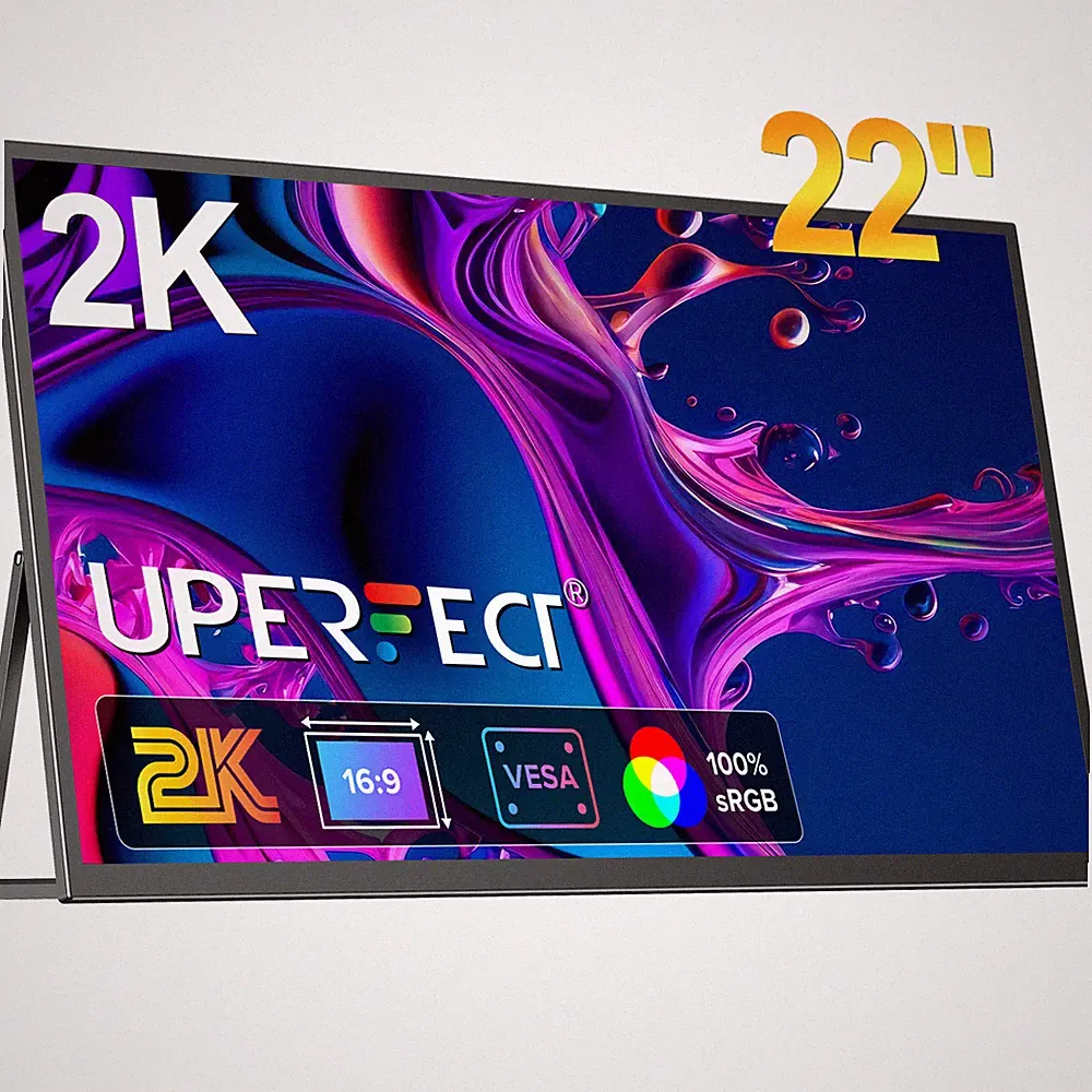 UPERFECT 22" 2K Monitor 2560*1440 60 Hz HDMI USB C 16:9 Display Computer Screen