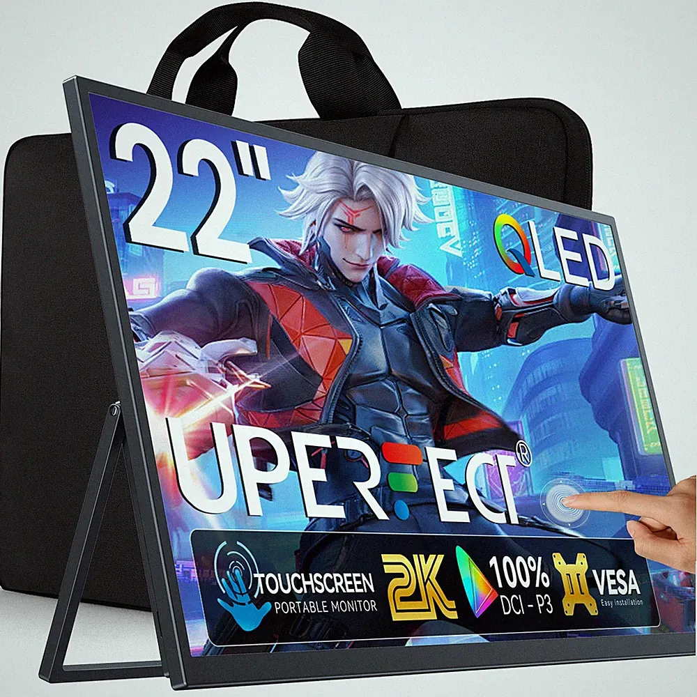 UPERFECT 22" 2K QHD Portable Gaming Monitor Touchscreen Extended Screen For Xbox