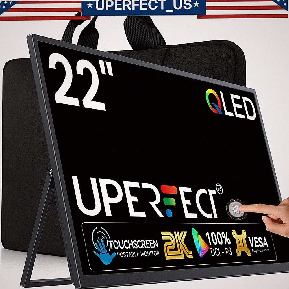 UPERFECT 22" Portable Monitor Touchscreen Display 1440P FHD HDR For SAMSUNG DEX