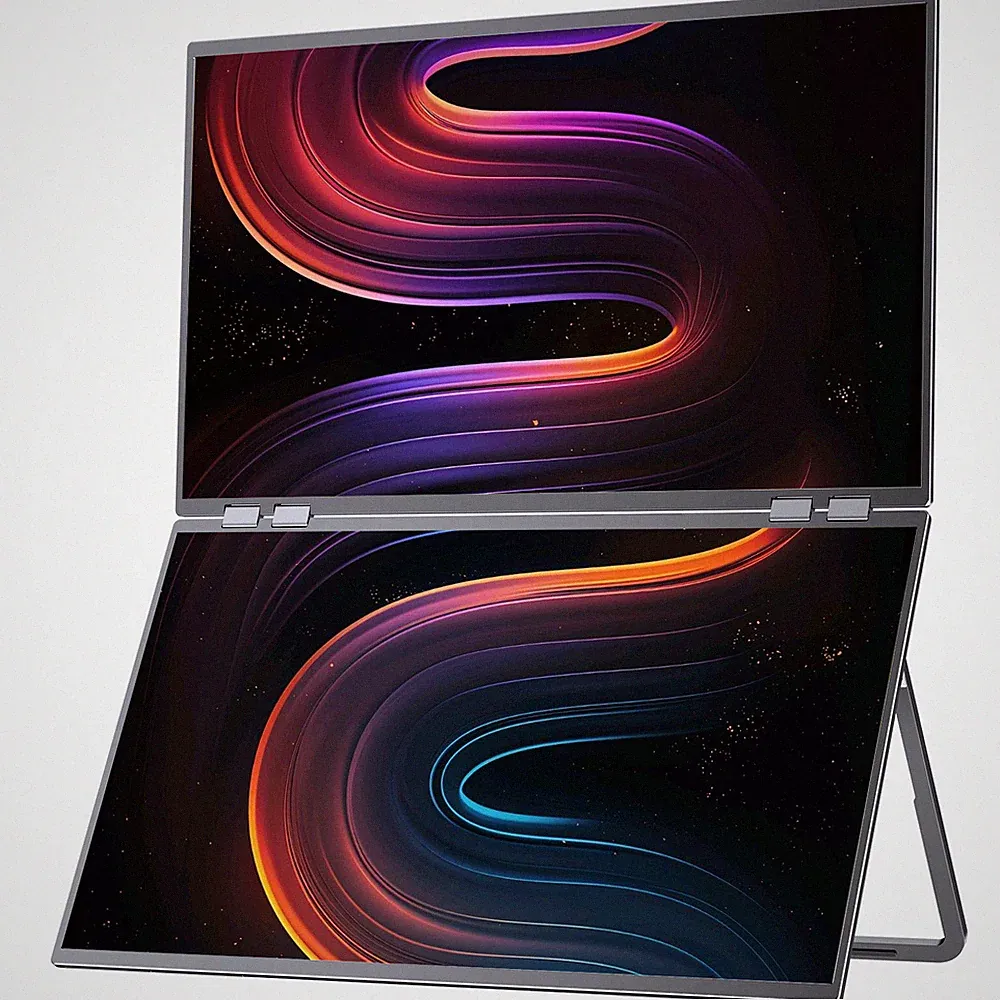 UPERFECT 23.8" 100Hz Dual Screen Portable Monitor Gaming Extender Display 1080P