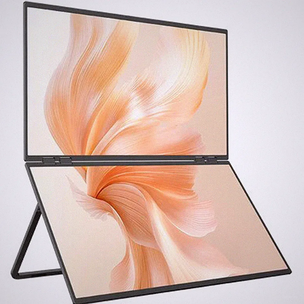 UPERFECT 23.8" 1080P 100Hz Dual Screen Portable Computer Monitor with Stand&VESA