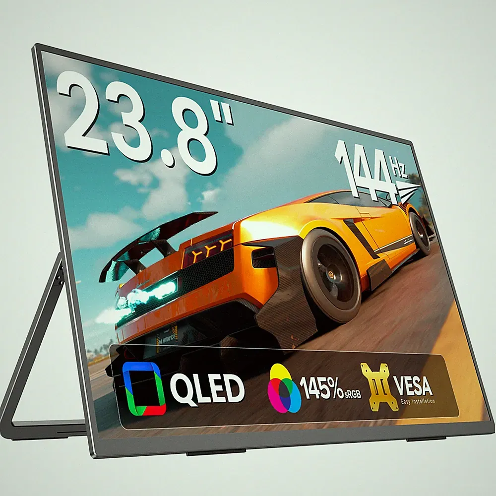 UPERFECT 23.8" 144Hz Portable Monitor QLED PC Screen 1920x1080 Gaming Display