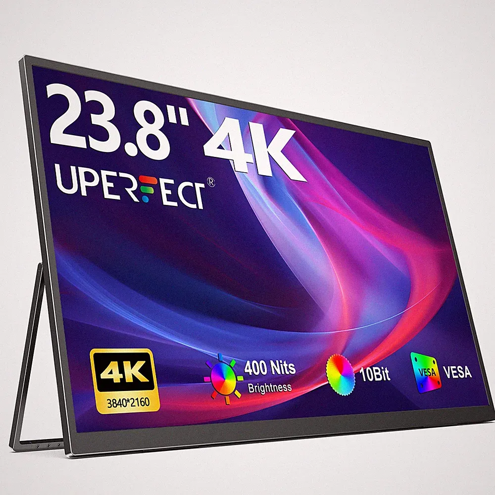 UPERFECT 23.8" 4K Gaming Monitor 3840x2160 Portable Monitor QLED Laptop Screen