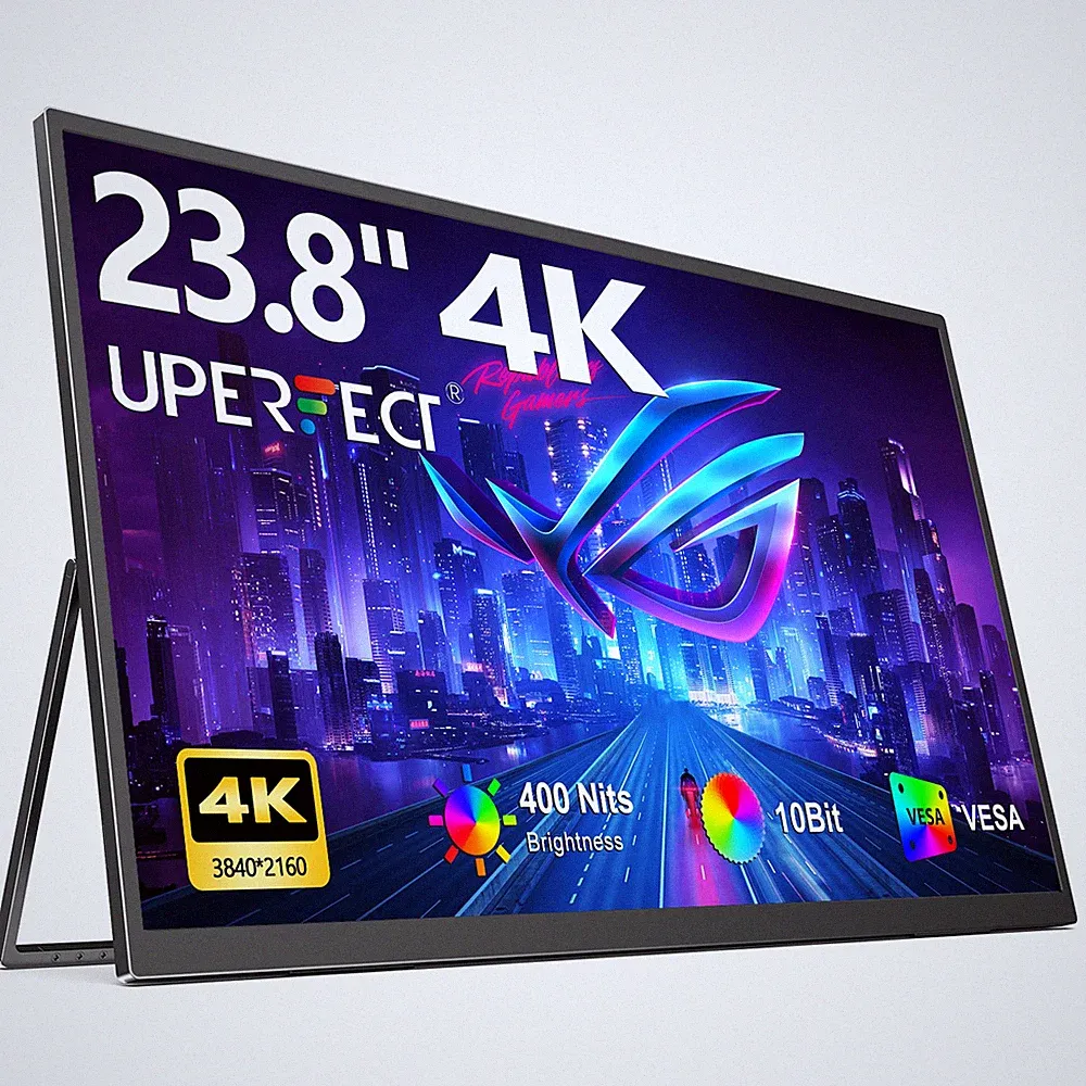 UPERFECT 23.8" 4K Monitor Display Monitor QLED Screen 3840x2160 USB C Monitor