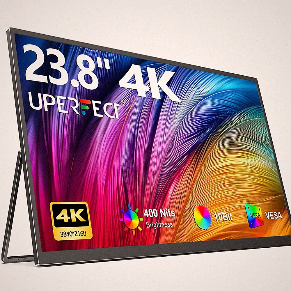 UPERFECT 23.8" 4K Portable Monitor 3840x2160 USB-C Screen HDMI Gaming Monitor