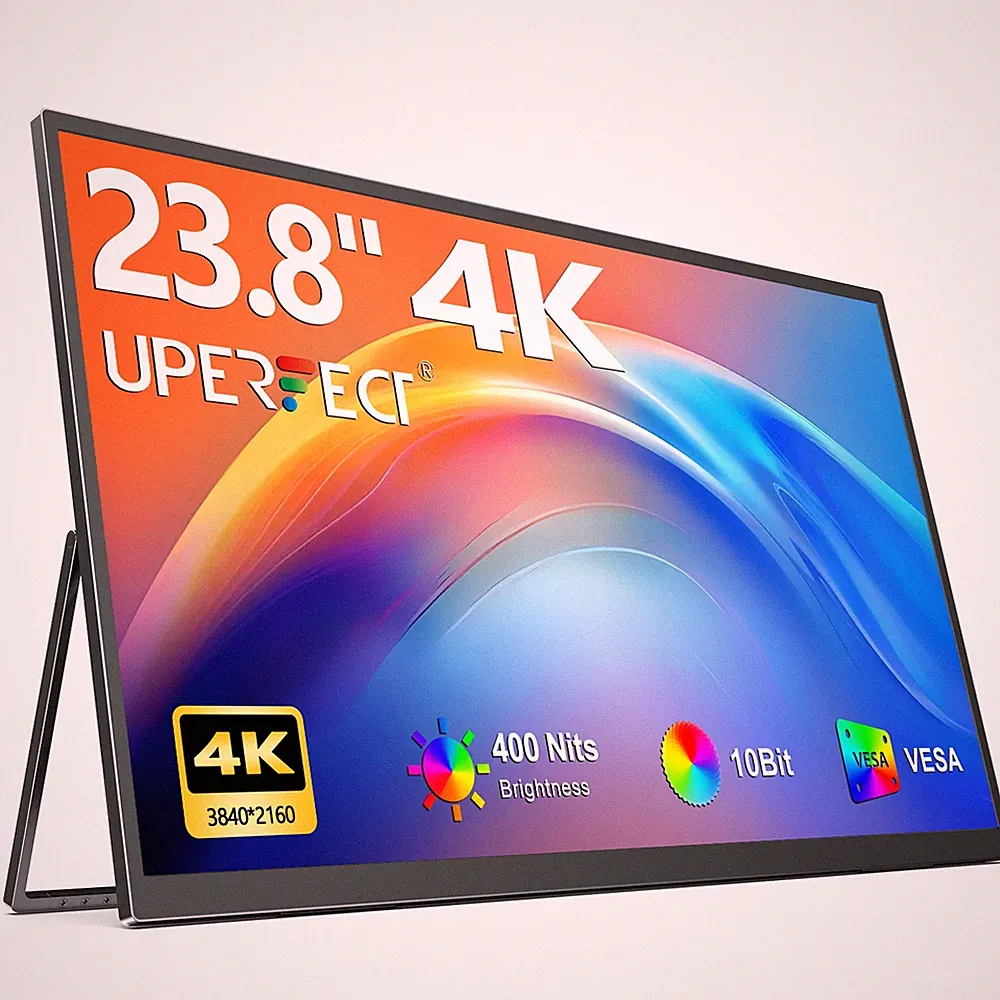 UPERFECT 23.8'' 4K Portable Monitor Gaming Monitor for Laptop 2000:1 FreeSync