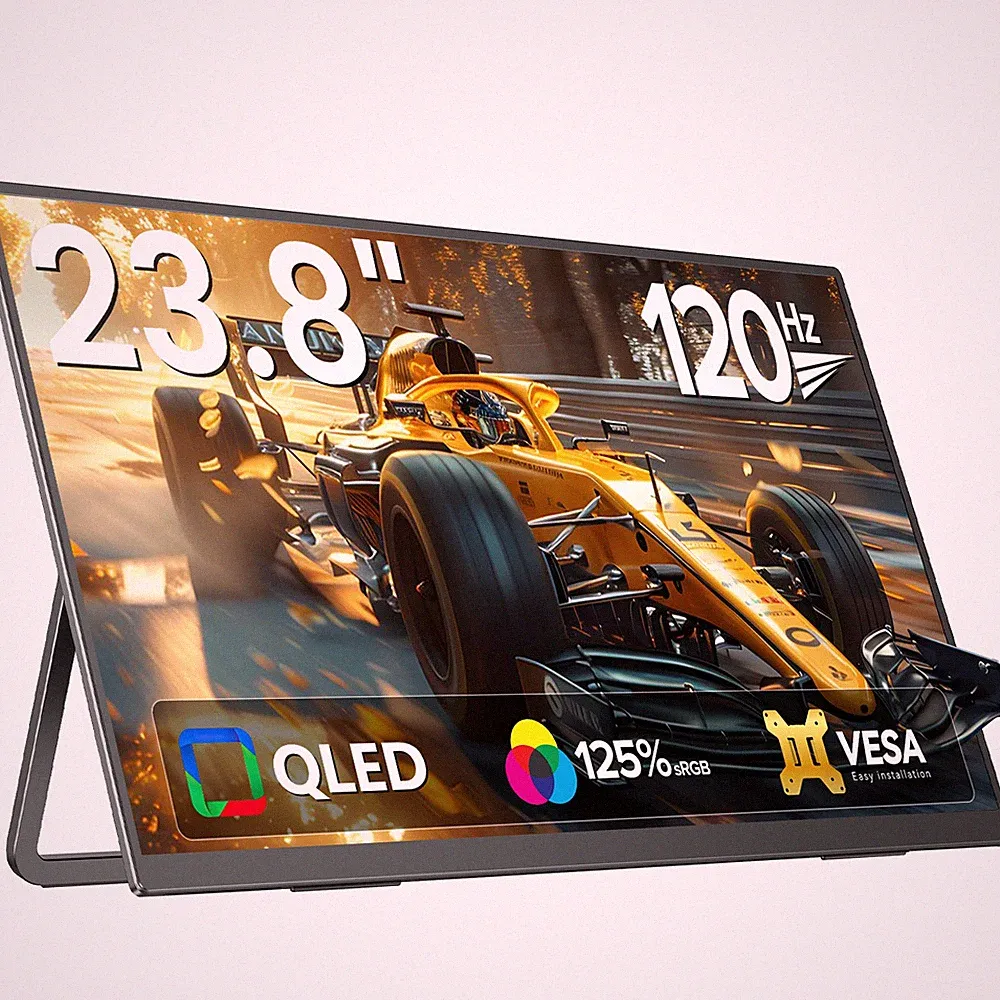 UPERFECT 23.8" Portable Monitor 120Hz Larger Screen 1080P FHD For Computer PC PS
