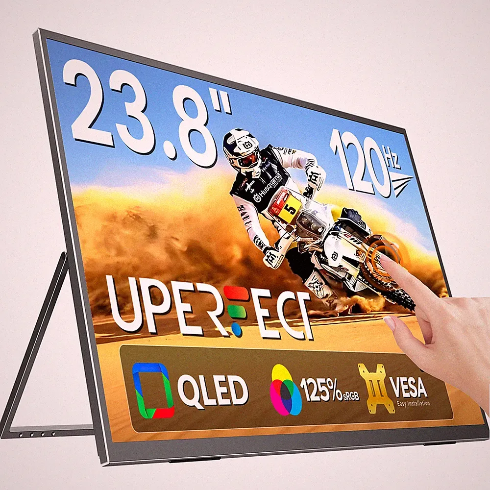 UPERFECT 23.8" QLED 120Hz Portable Monitor Touchscreen USB C Monitor PC Screen