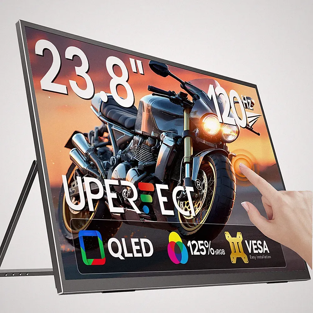 UPERFECT 23.8" QLED Gaming Monitor 120Hz Touchscreen Portable Monitor HDMI USB C