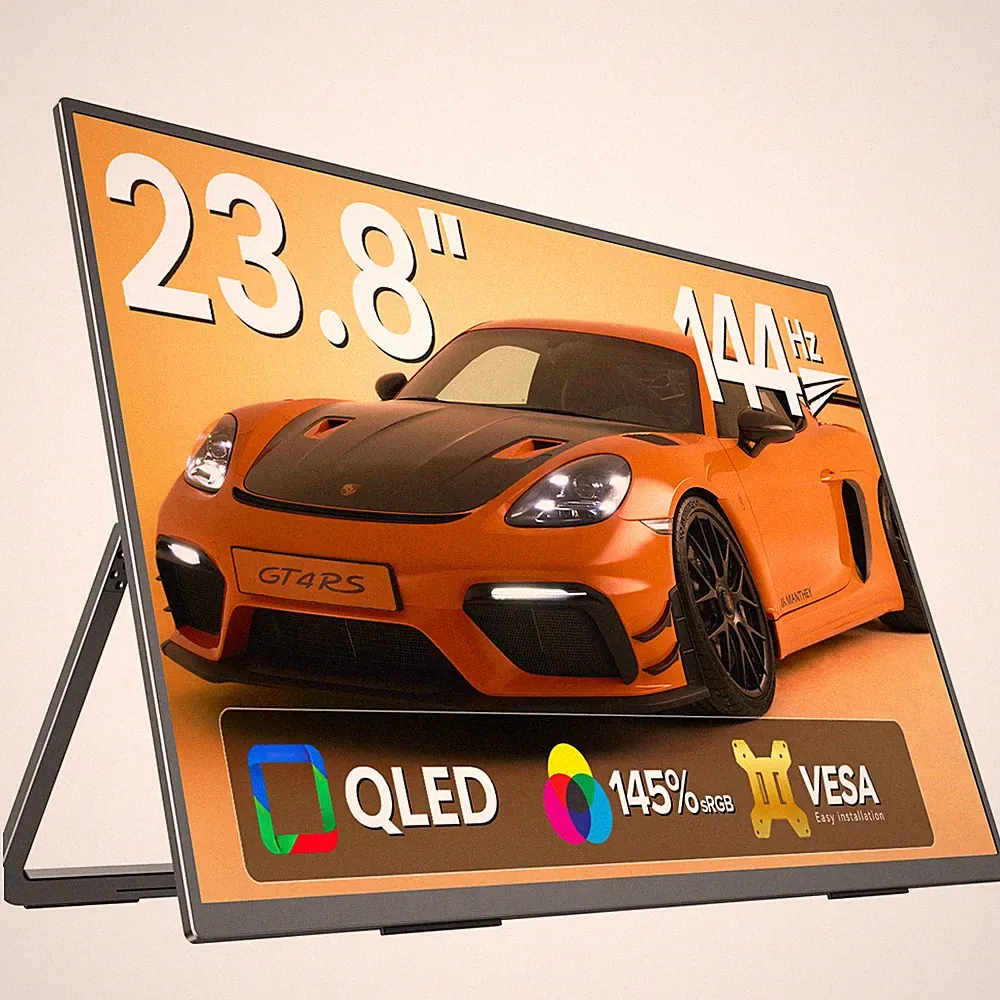 UPERFECT 23.8" QLED Portable Monitor 1920x1080 144Hz USB C Gaming Monitor