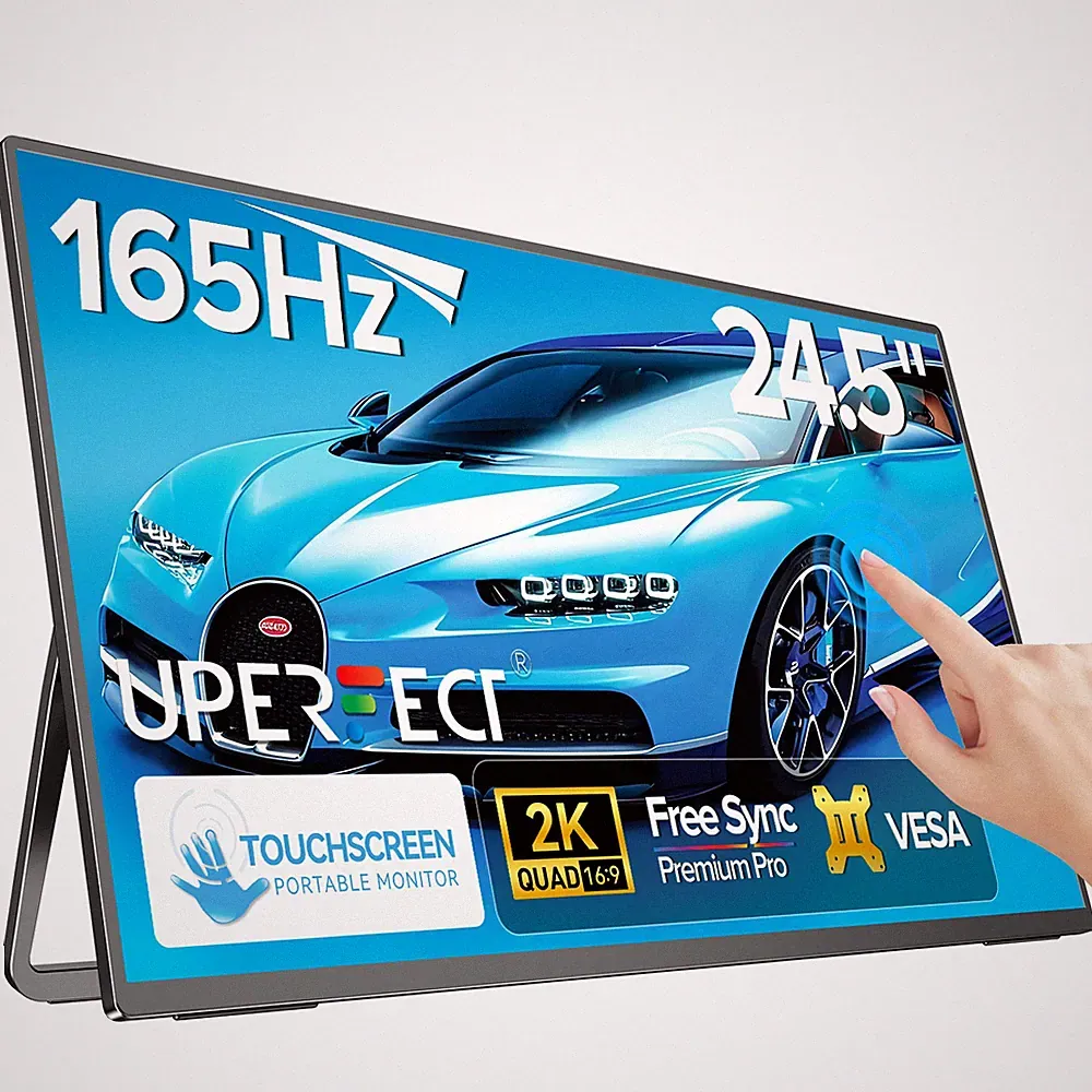 UPERFECT 24.5" 2K 165Hz Portable Gaming Monitor Touchscreen Monitor 2560x1440