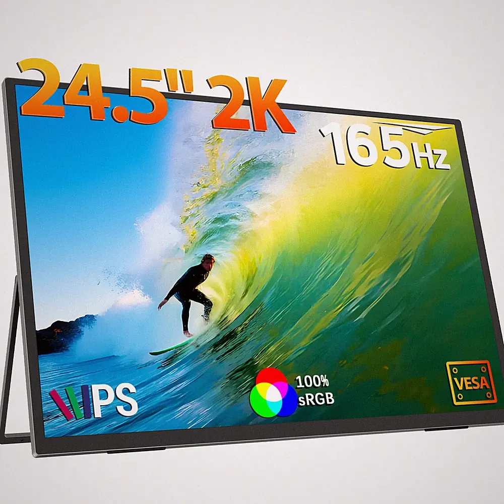 UPERFECT 24.5'' 2K 2560x1440 165Hz Portable Monitor PC Screen Freesync Gaming