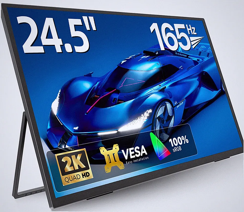 UPERFECT 24.5" 2K Portable Display 165Hz 2560x1440 Gaming Monitor for PS4/5 Xbox
