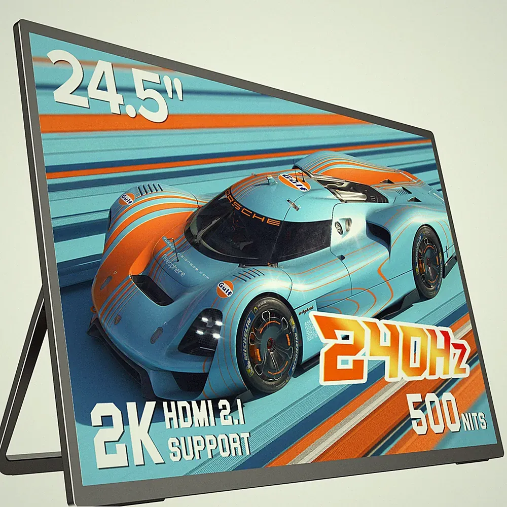 UPERFECT 24.5'' 2K Portable Monitor 240Hz Gaming Monitor 2560x1440 QLED 500nits